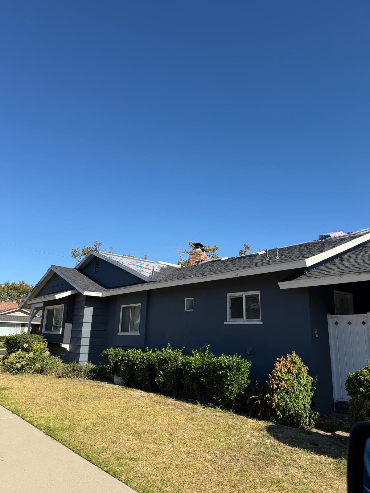 Roof installation in progress